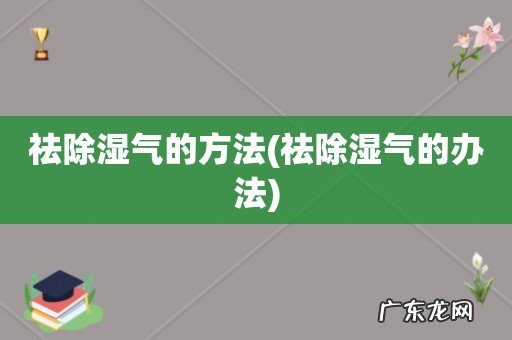 祛除湿气的办法 祛除湿气的方法