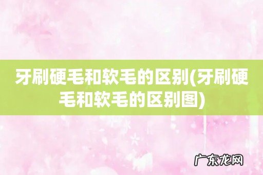 牙刷硬毛和软毛的区别图 牙刷硬毛和软毛的区别