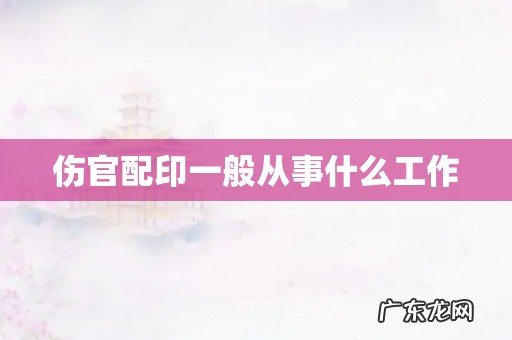 伤官配印一般从事什么工作