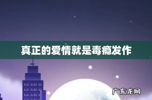 真正的爱情就是毒瘾发作