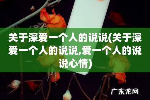 关于深爱一个人的说说,爱一个人的说说心情 关于深爱一个人的说说