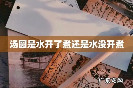 汤圆是水开了煮还是水没开煮