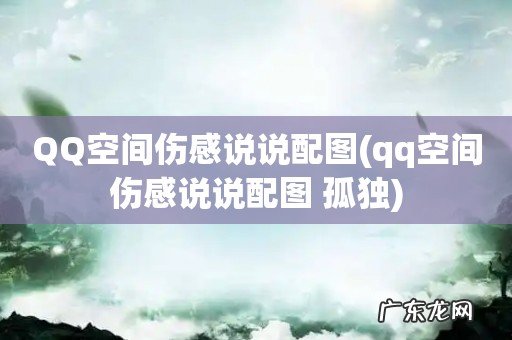 qq空间伤感说说配图 孤独 QQ空间伤感说说配图
