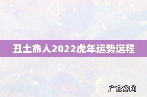 丑土命人2022虎年运势运程