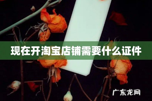 现在开淘宝店铺需要什么证件