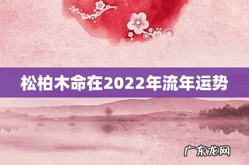松柏木命在2022年流年运势