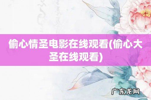 偷心大圣在线观看 偷心情圣电影在线观看