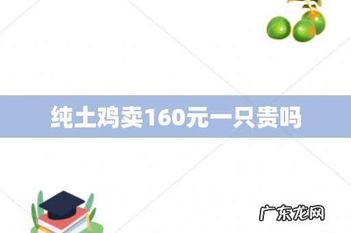 纯土鸡卖160元一只贵吗