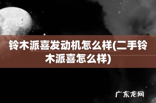 二手铃木派喜怎么样 铃木派喜发动机怎么样