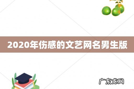 2020年伤感的文艺网名男生版