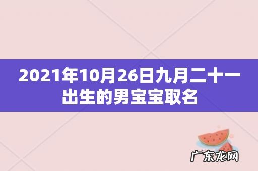 2021年10月26日九月二十一出生的男宝宝取名