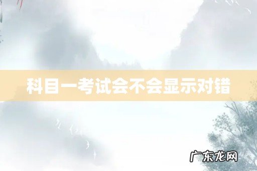 科目一考试会不会显示对错