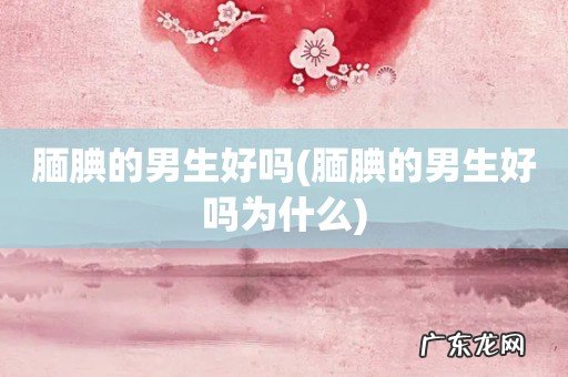 腼腆的男生好吗为什么 腼腆的男生好吗