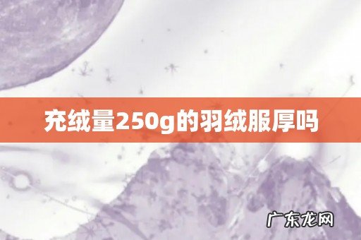 充绒量250g的羽绒服厚吗