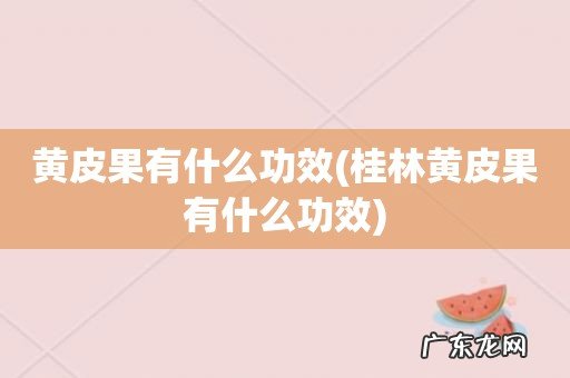 桂林黄皮果有什么功效 黄皮果有什么功效
