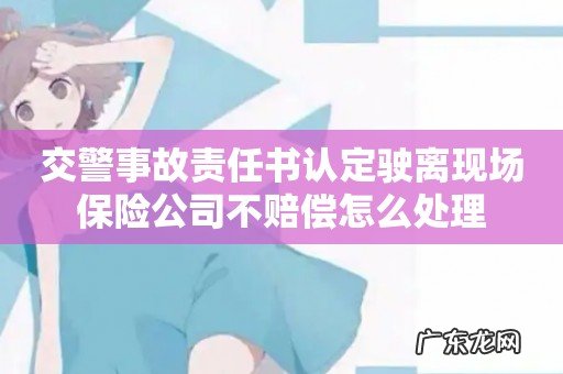 交警事故责任书认定驶离现场保险公司不赔偿怎么处理