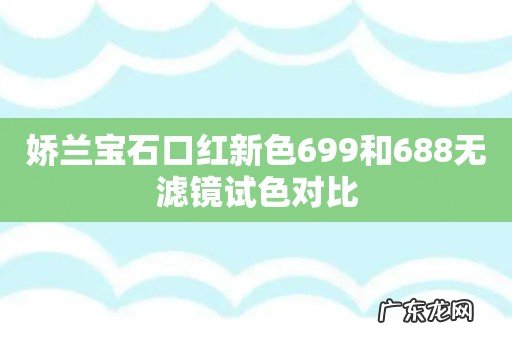 娇兰宝石口红新色699和688无滤镜试色对比