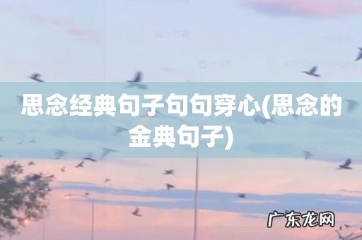 思念的金典句子 思念经典句子句句穿心