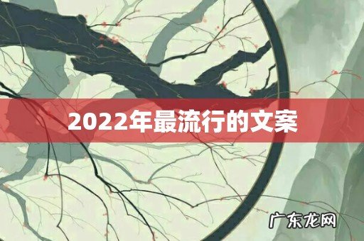 2022年最流行的文案