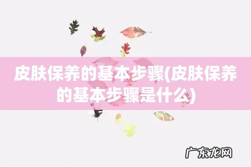 皮肤保养的基本步骤是什么 皮肤保养的基本步骤