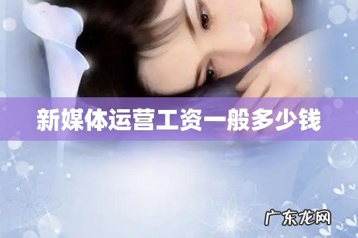 新媒体运营工资一般多少钱