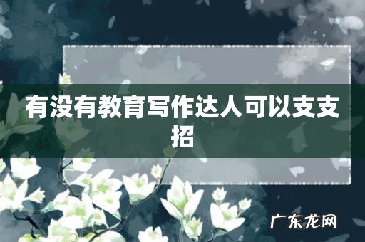 有没有教育写作达人可以支支招