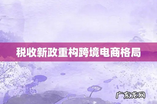 税收新政重构跨境电商格局