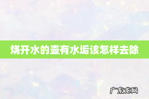 烧开水的壶有水垢该怎样去除