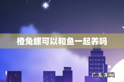 橙兔螺可以和鱼一起养吗