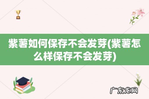 紫薯怎么样保存不会发芽 紫薯如何保存不会发芽