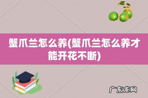 蟹爪兰怎么养才能开花不断 蟹爪兰怎么养