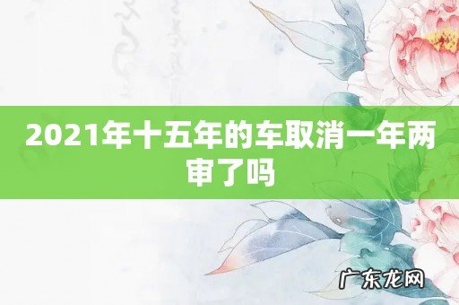 2021年十五年的车取消一年两审了吗