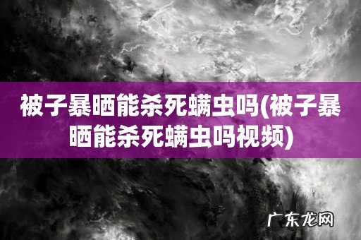 被子暴晒能杀死螨虫吗视频 被子暴晒能杀死螨虫吗