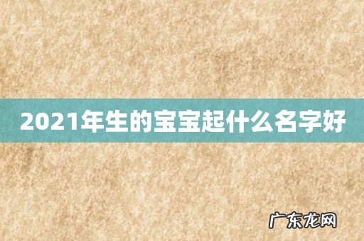 2021年生的宝宝起什么名字好