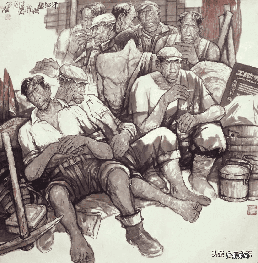 古代侠客水墨画 中国风水墨画人物