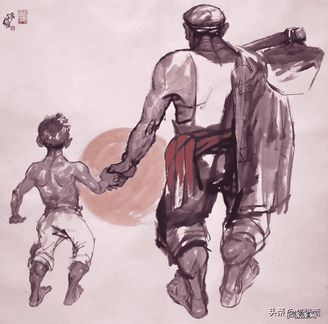 古代侠客水墨画 中国风水墨画人物