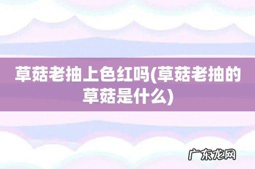 草菇老抽的草菇是什么 草菇老抽上色红吗