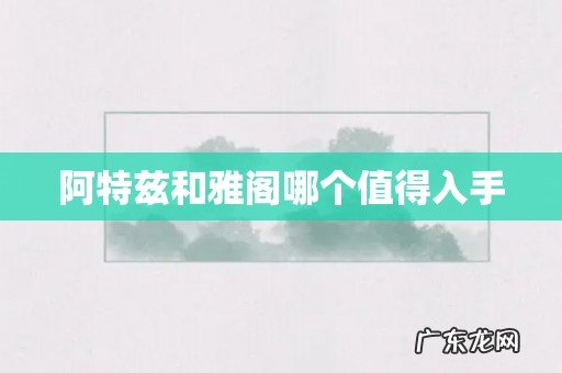 阿特兹和雅阁哪个值得入手