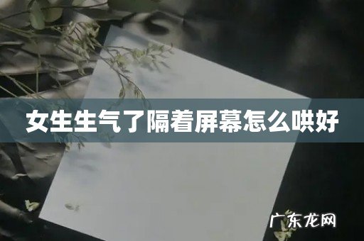 女生生气了隔着屏幕怎么哄好