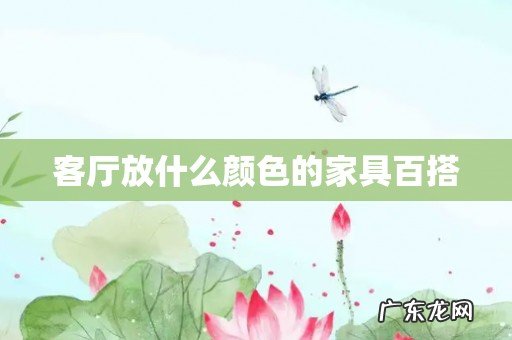客厅放什么颜色的家具百搭