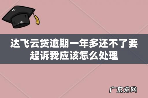 达飞云贷逾期一年多还不了要起诉我应该怎么处理