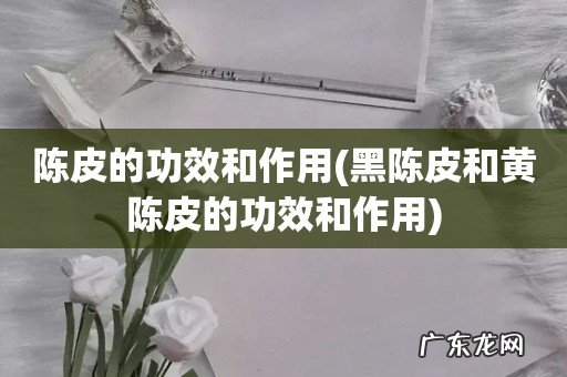 黑陈皮和黄陈皮的功效和作用 陈皮的功效和作用