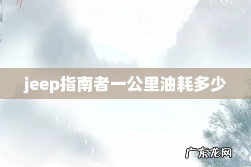 jeep指南者一公里油耗多少