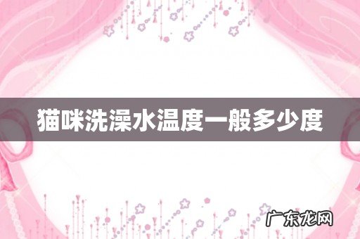 猫咪洗澡水温度一般多少度