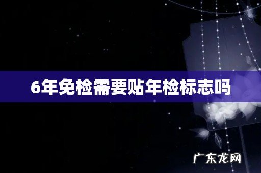6年免检需要贴年检标志吗