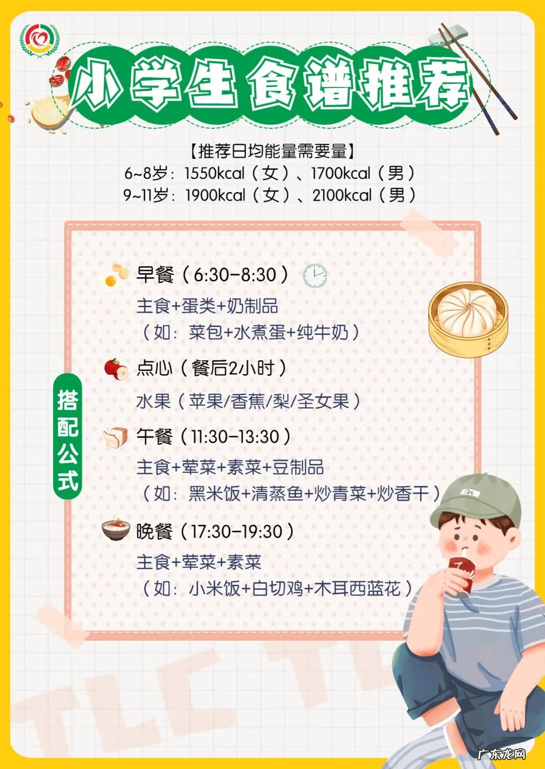 小学生早中晚餐菜谱 小学生晚餐食谱大全