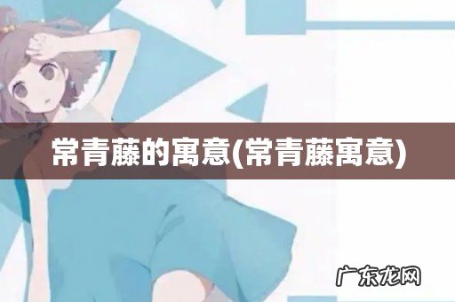 常青藤寓意 常青藤的寓意