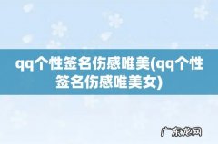 qq个性签名伤感唯美女 qq个性签名伤感唯美