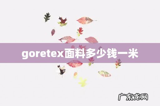 goretex面料多少钱一米