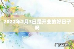 2022年2月3日是开业的好日子吗
